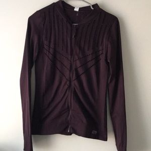 Marika . Size medium. Dark plum zip up